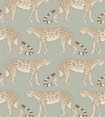 Leopard Walk Wallpaper - Linen on Soft Olive - 109/2009 - Cole & Son - Premier Wallcovering