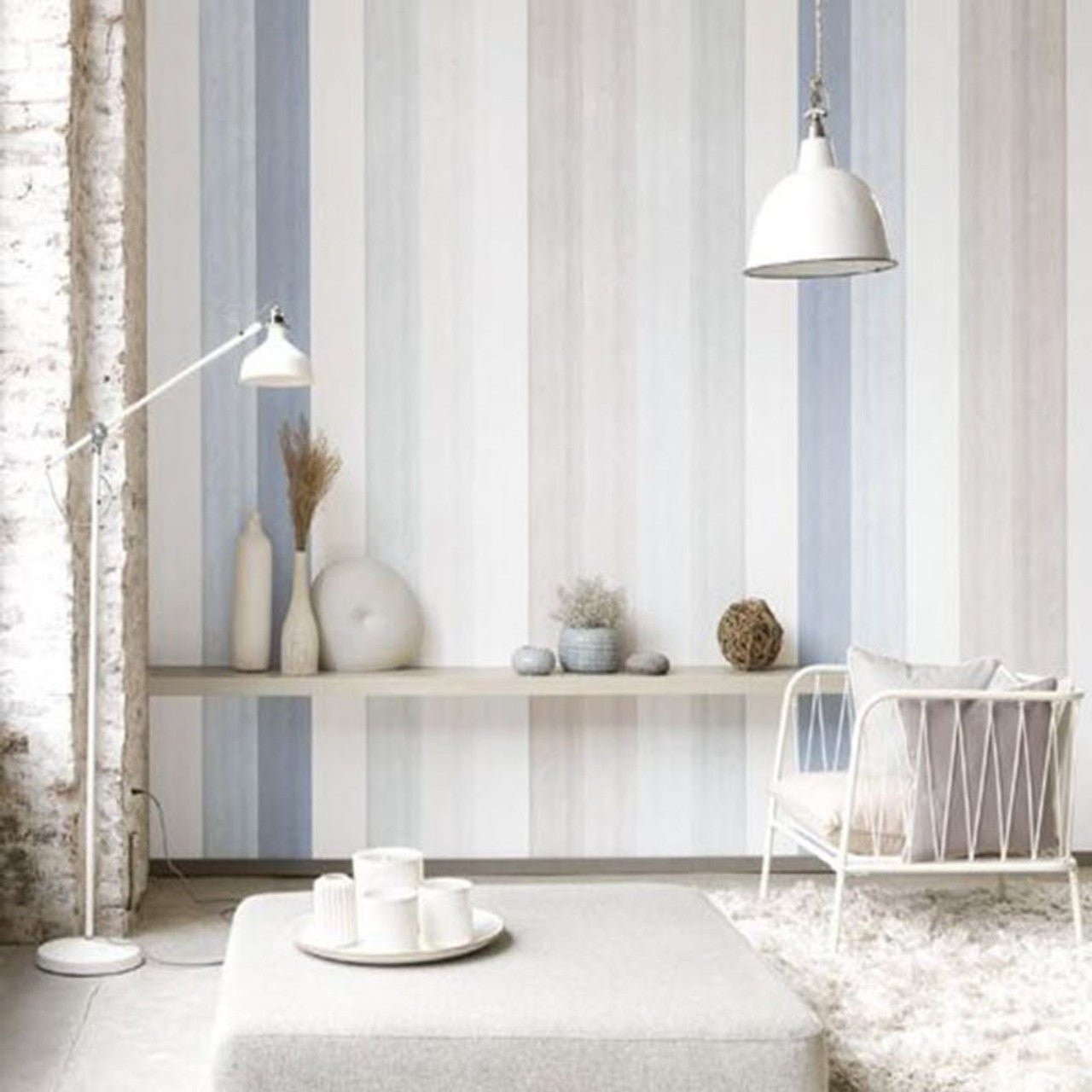 Les Rayures Baltic Bois Wallpaper - Taupe - Casadeco - 29241229 - Premier Wallcovering