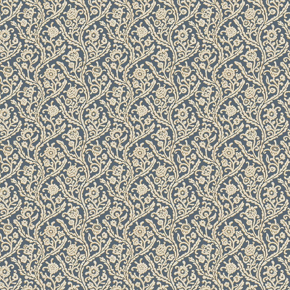 Letti Wallpaper - Navy and Mustard - Josephine Munsey - JMW-104491 - Premier Wallcovering