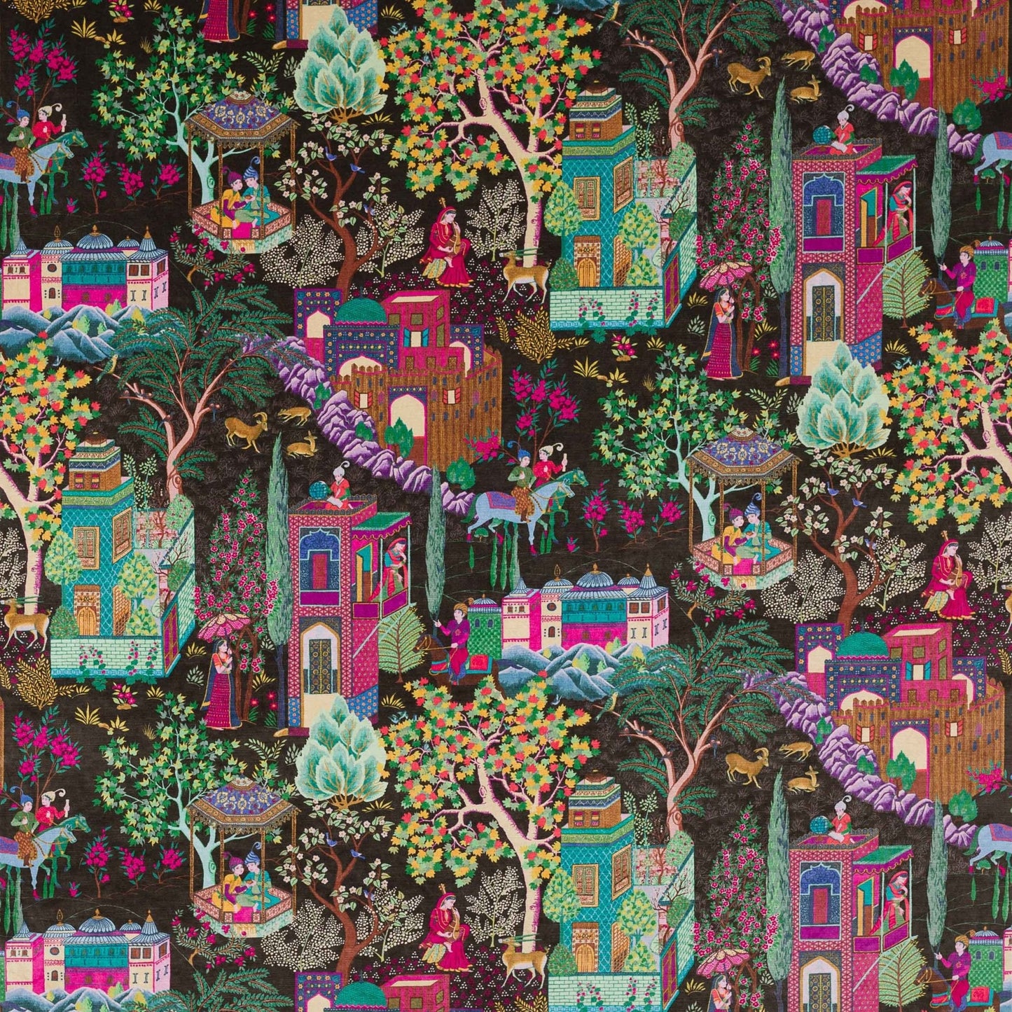 Leyla Velours Fabric - Brun - Manuel Canovas - M4070-01 - Premier Wallcovering