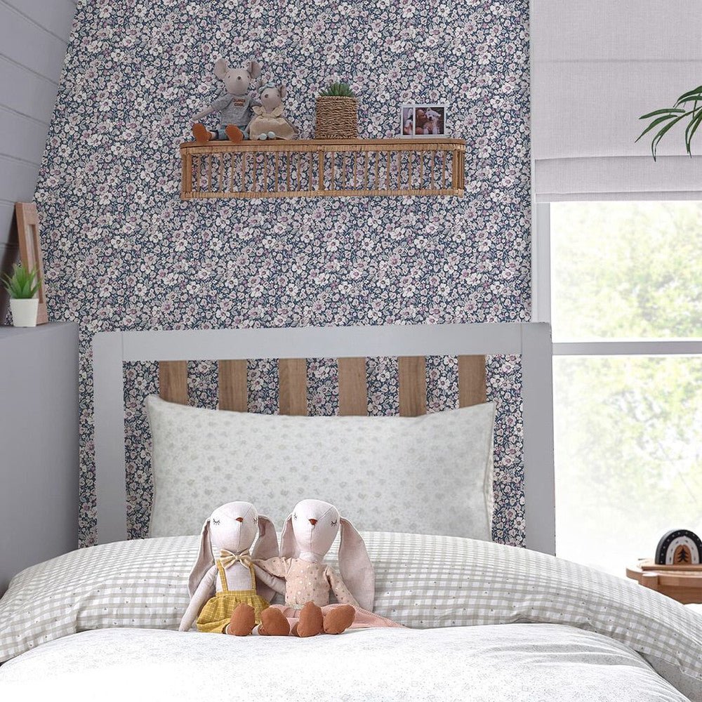 Libby Wallpaper - Purple - Laura Ashley - 119867 - Premier Wallcovering