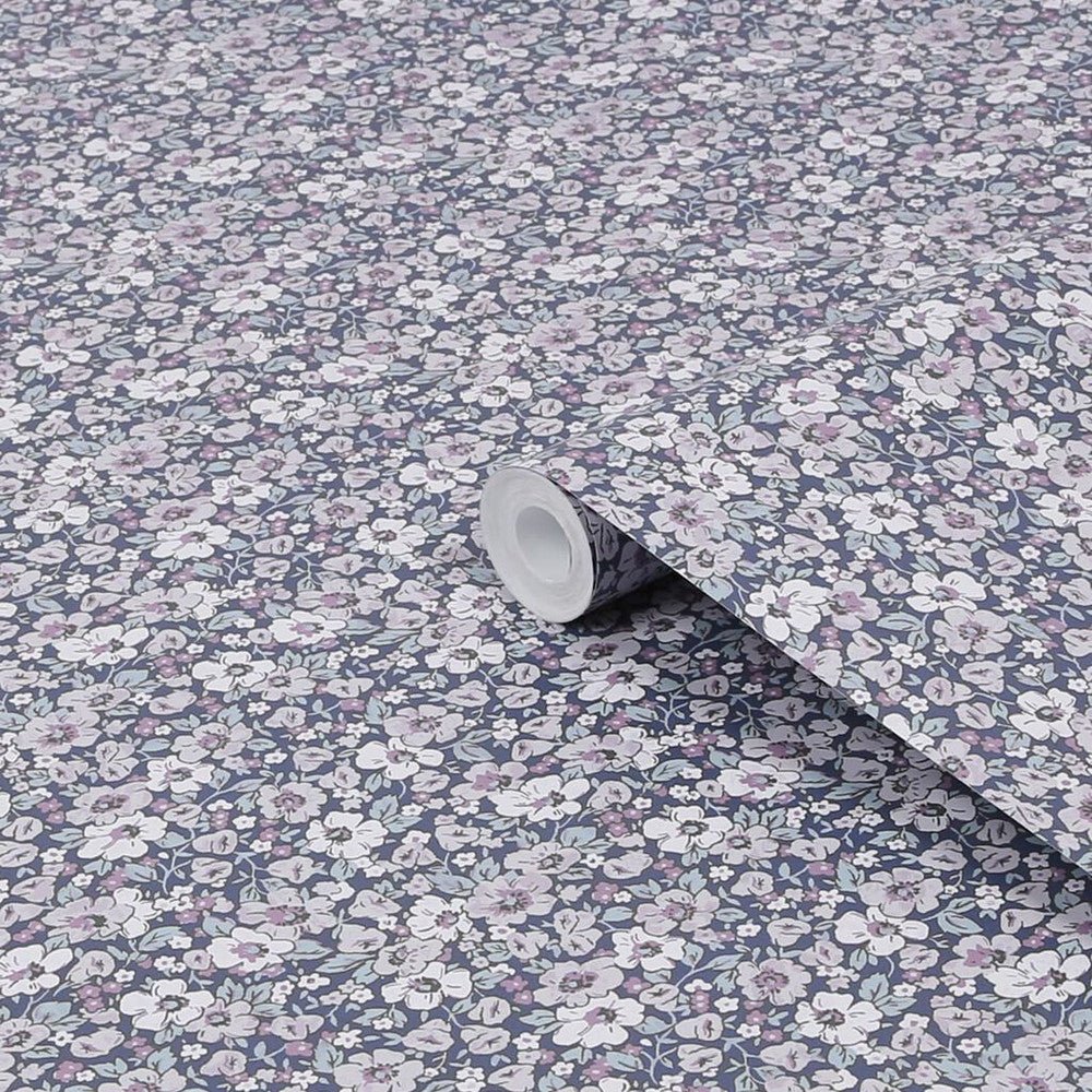 Libby Wallpaper - Purple - Laura Ashley - 119867 - Premier Wallcovering