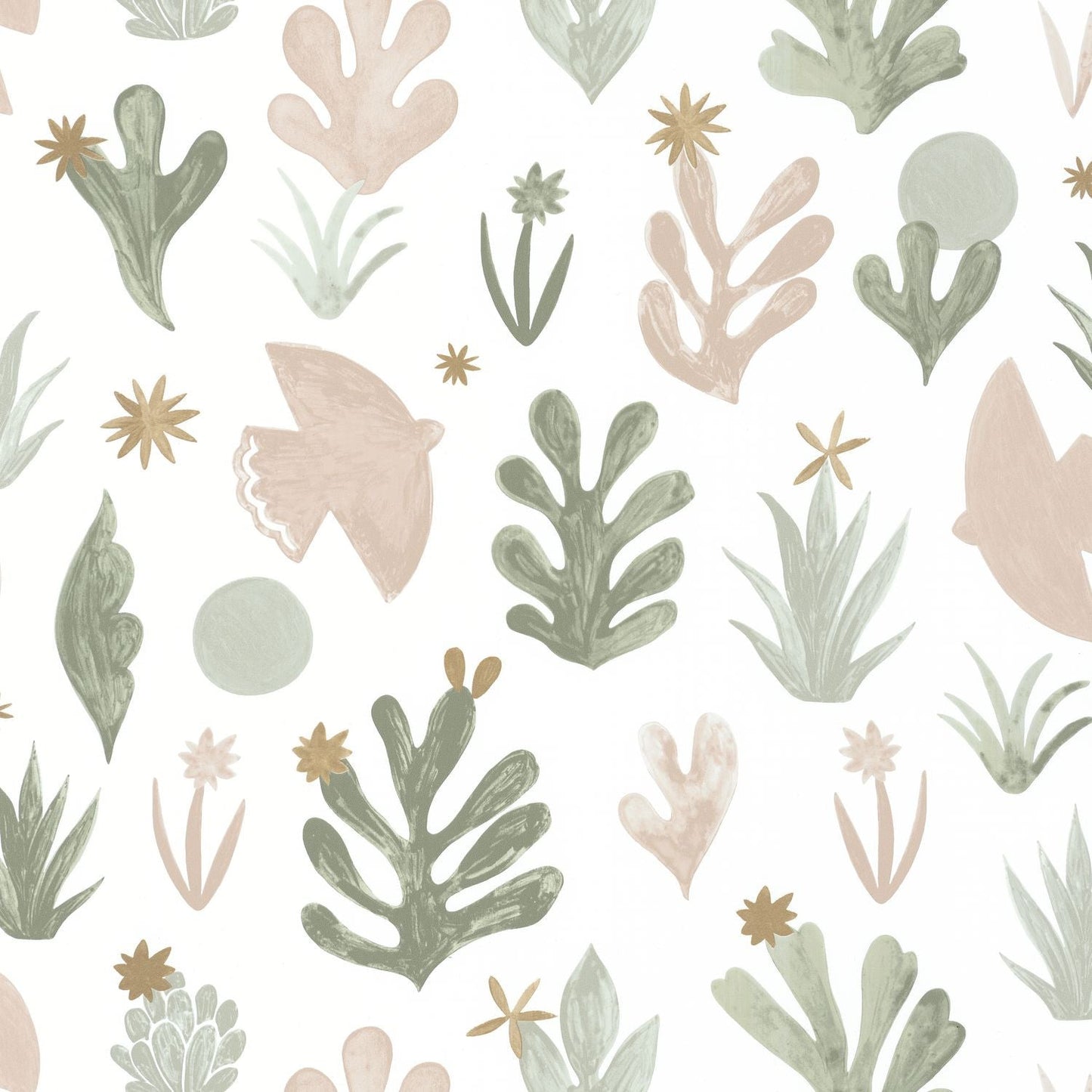 Liberte Wallpaper - Kaki/ Beige - Caselio - 102177012