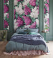 Lilac Grandiflora Wallpaper - Magenta & Blush on Charcoal - 115/15045 - Cole & Son