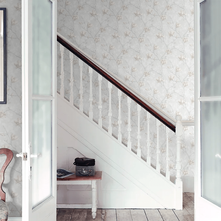 Lilly Tree Wallpaper - White - Boråstapeter - 7229 - Premier Wallcovering