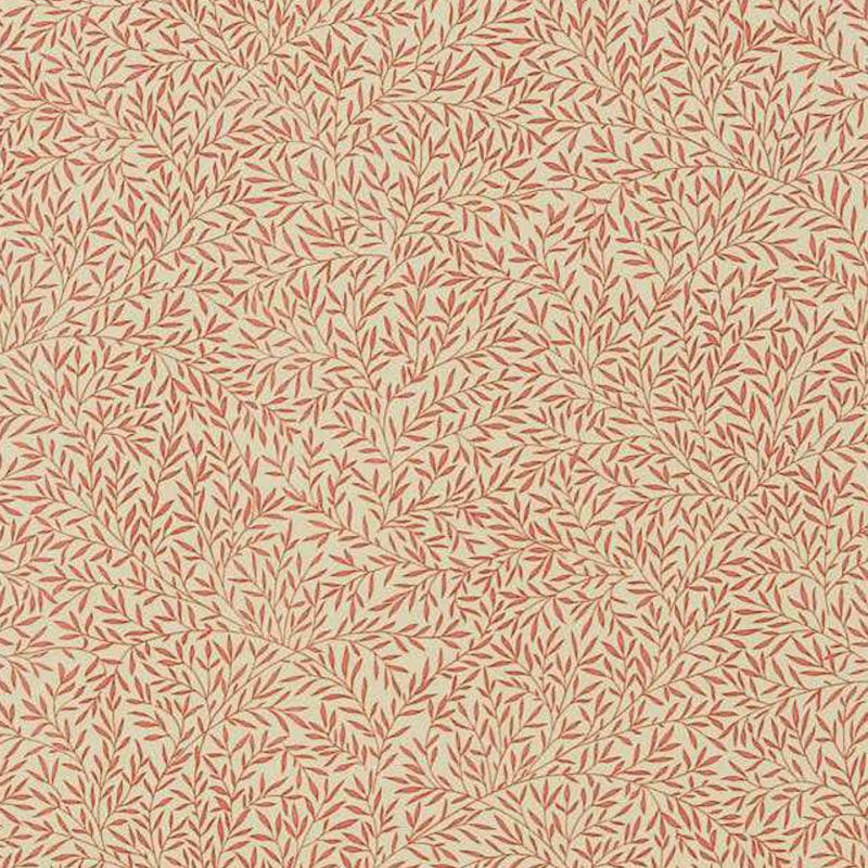 Lily Leaf Fabric - Red - Morris & Co - DMCOLI202 - Premier Wallcovering