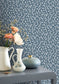 Lily of the Valley Flower Market Wallpaper - Bleu Nuit - Casadeco - 89246435 - Premier Wallcovering