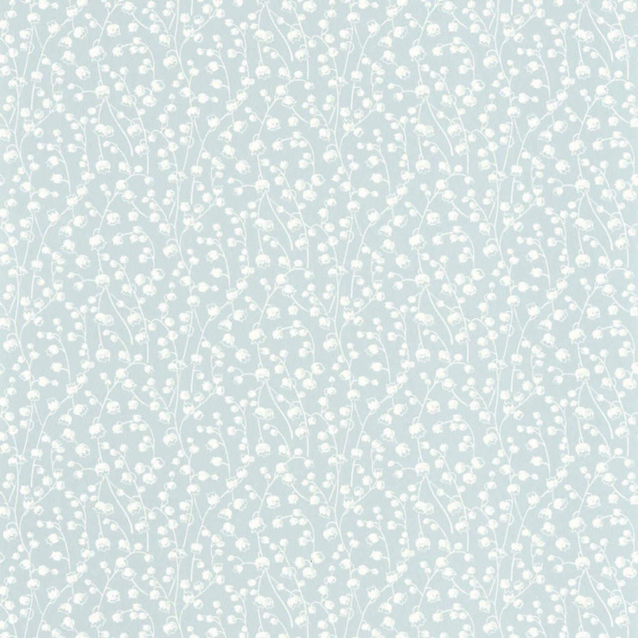 Lily of the Valley Flower Market Wallpaper - Bleu Ciel - Casadeco - 89246116 - Premier Wallcovering