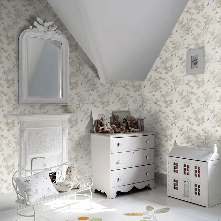 Lily Swan Wallpaper - Yellow - Boråstapeter - 6926 - Premier Wallcovering