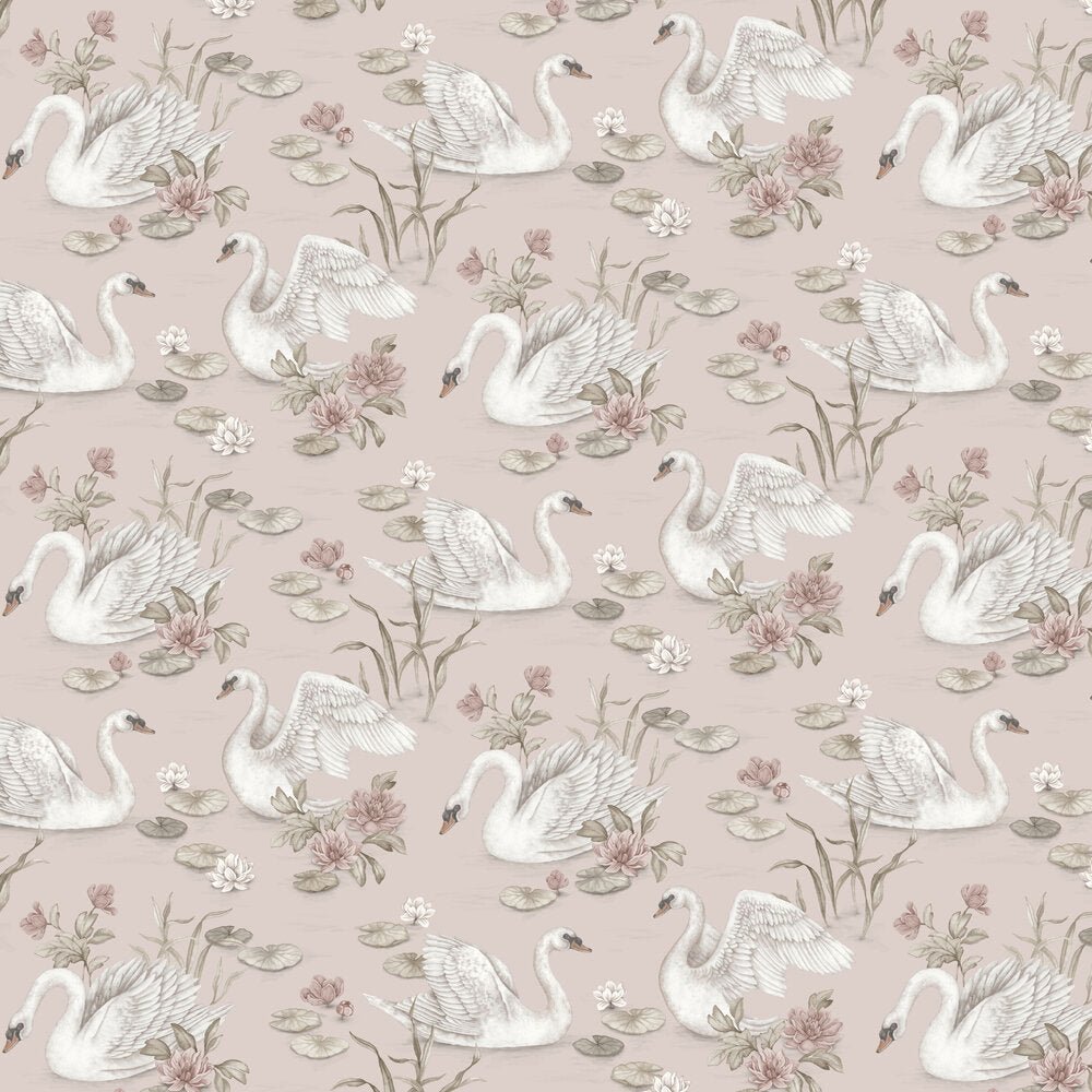 Lily Swan Wallpaper - Blush - Boråstapeter - 6927 - Premier Wallcovering