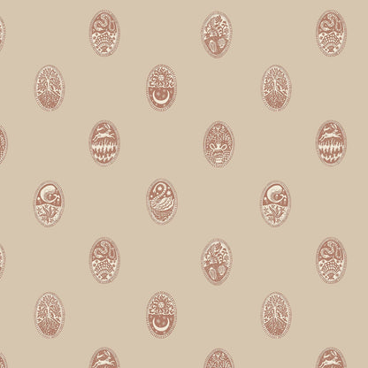 Linear Cameos Wallpaper - Cromwell Stone, Hibernacle and Salt Ridge - Josephine Munsey - LIN-027-060-035 - Premier Wallcovering