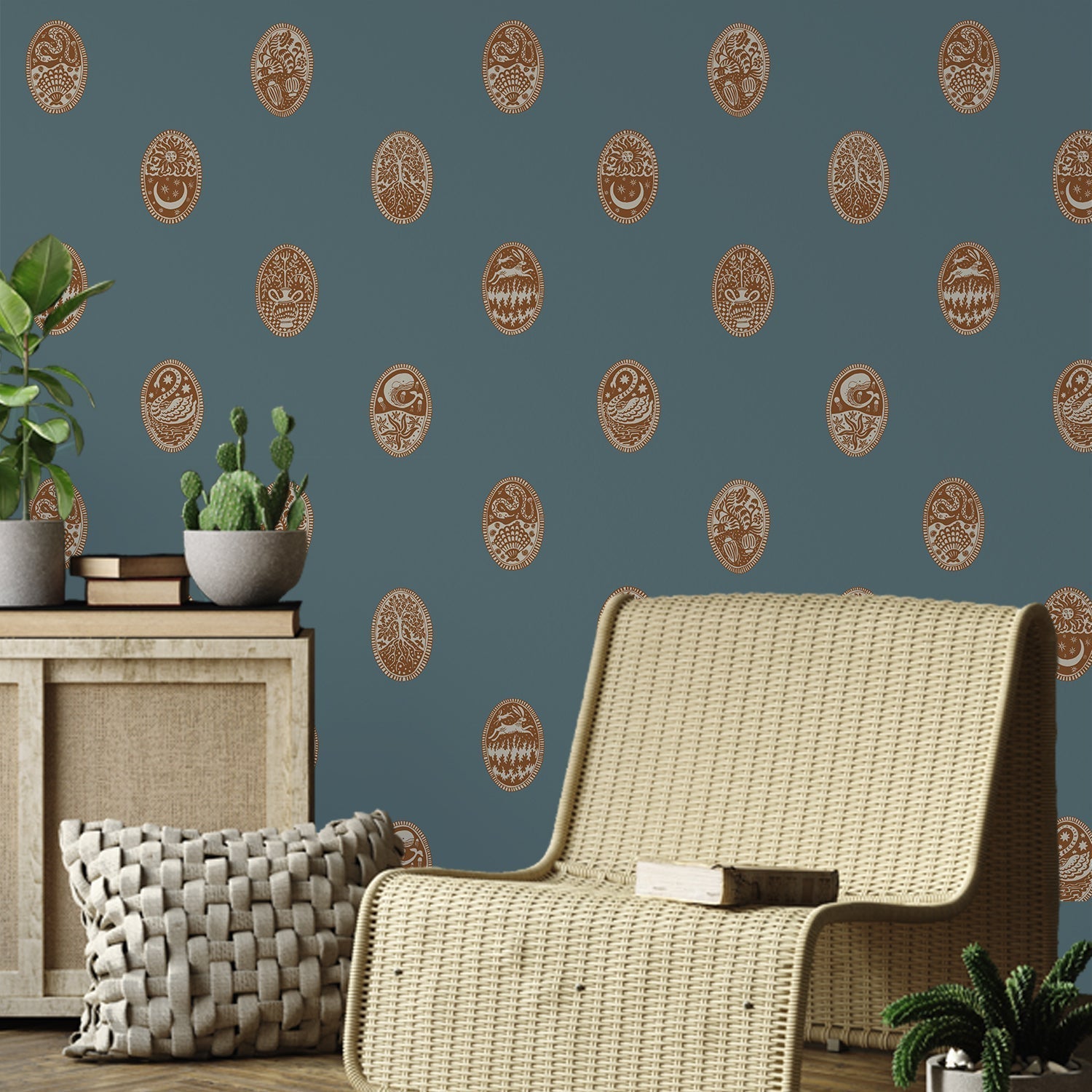 Linear Cameos Wallpaper - Little Ponds, Dinky and Dew - Josephine Munsey - LIN-078-059-062 - Premier Wallcovering