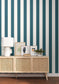 Linen Lines Wallpaper - Bleu Canard - Caselio - 104046023