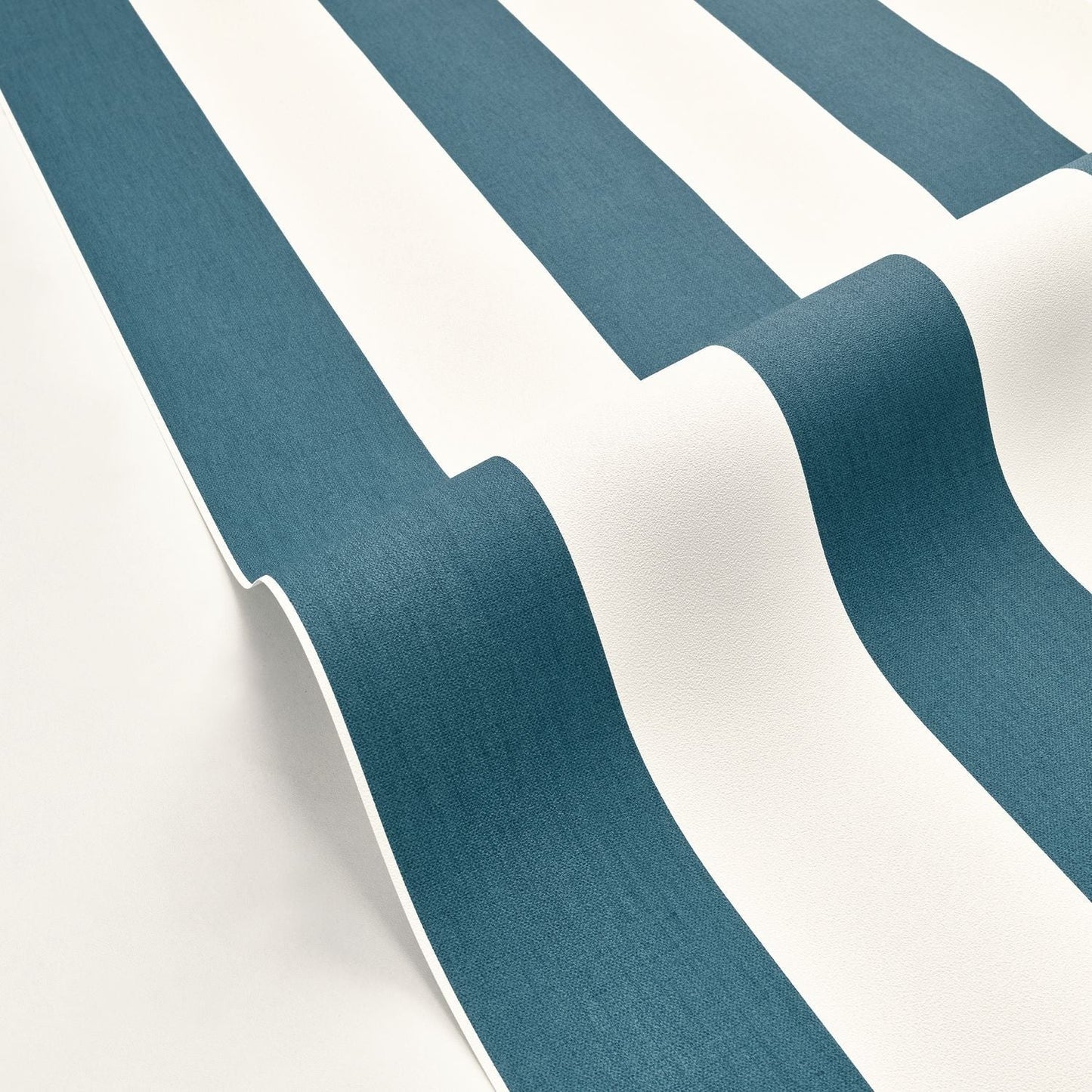 Linen Lines Wallpaper - Bleu Canard - Caselio - 104046023