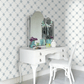 Linne Wallpaper - Blue - Boråstapeter - 4506 - Premier Wallcovering