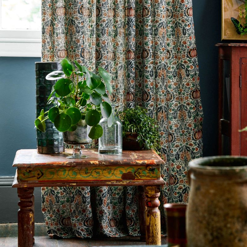 Little Chintz Fabric - Blue/Fennel - Morris & Co - 226406 - Premier Wallcovering
