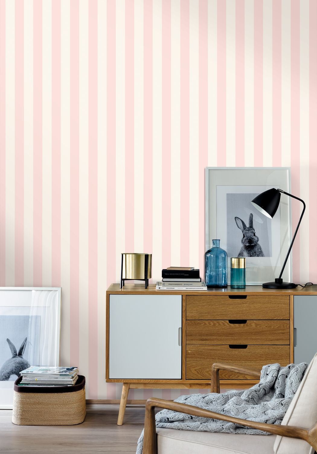 Little Lines Wallpaper - Rose Pale - Caselio - 104034000