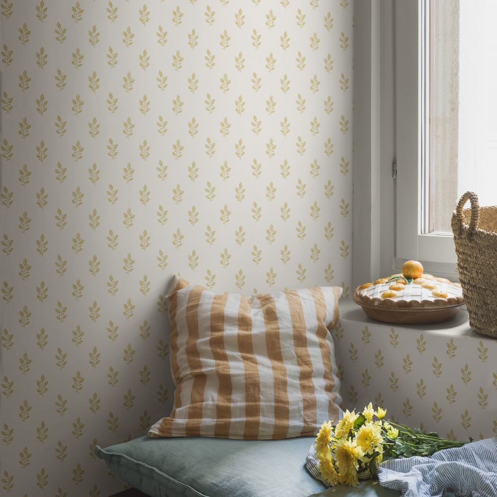 Little Oak Wallpaper - Yellow - Boråstapeter - 7774 - Premier Wallcovering
