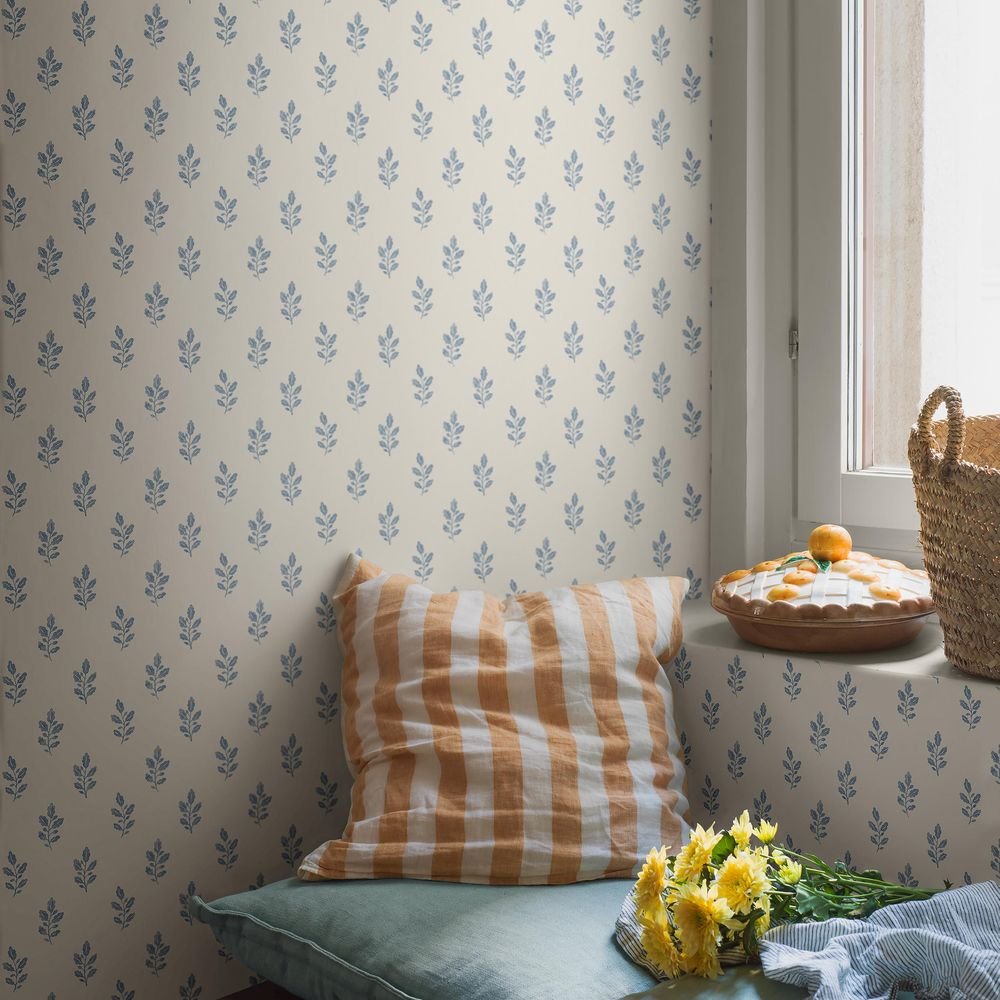 Little Oak Wallpaper - Blue - Boråstapeter - 7775 - Premier Wallcovering
