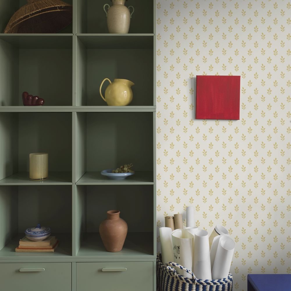 Little Oak Wallpaper - Yellow - Boråstapeter - 7774 - Premier Wallcovering