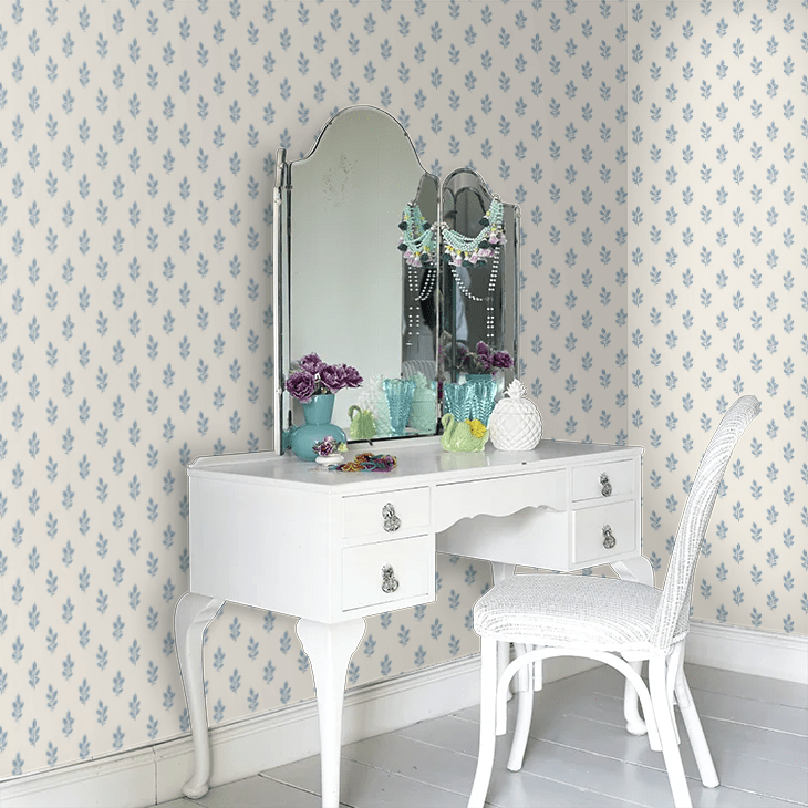 Little Oak Wallpaper - Blue - Boråstapeter - 7775 - Premier Wallcovering