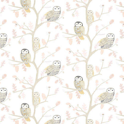 Little Owls Wallpaper - Powder - Harlequin - HLTF112628