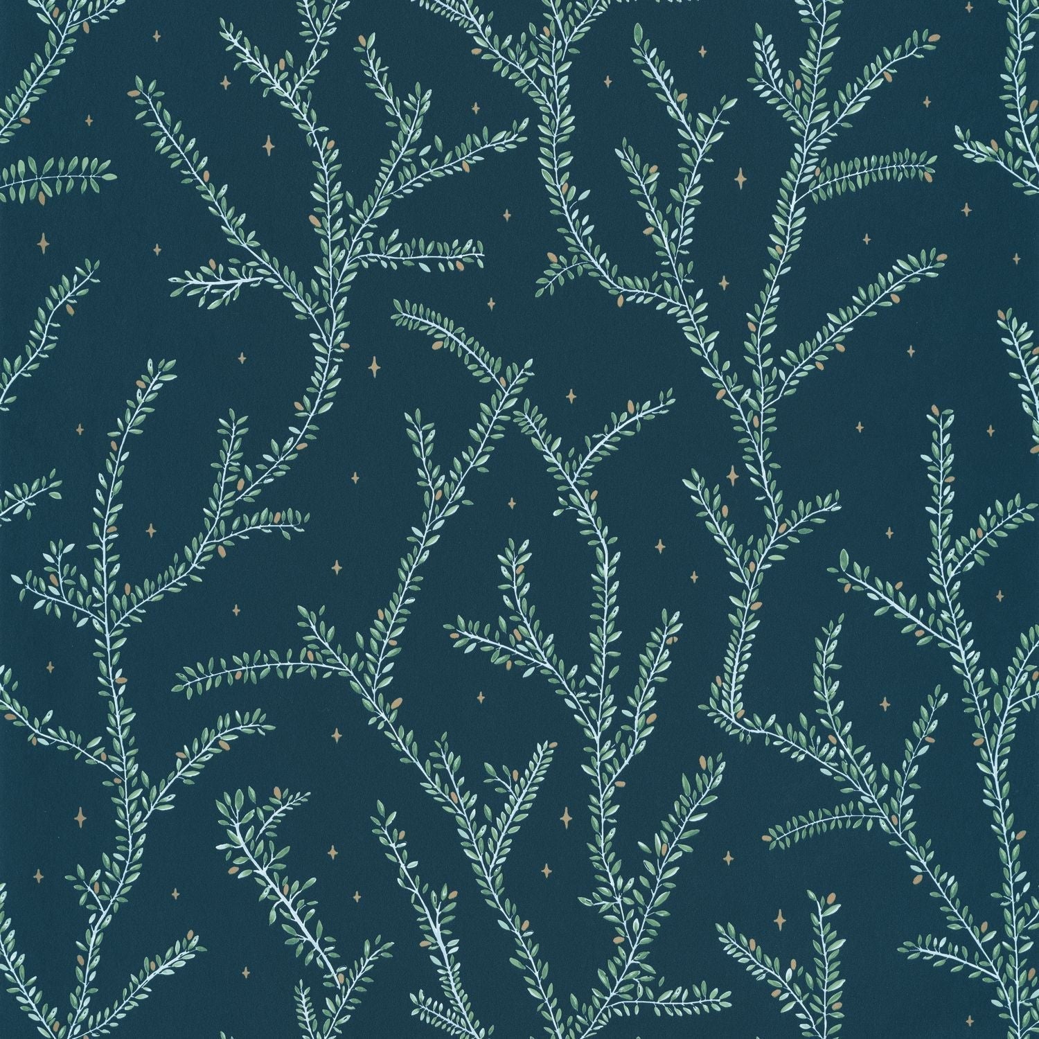 Little Woods Wallpaper - Bleu Nuit - Caselio - 102946679