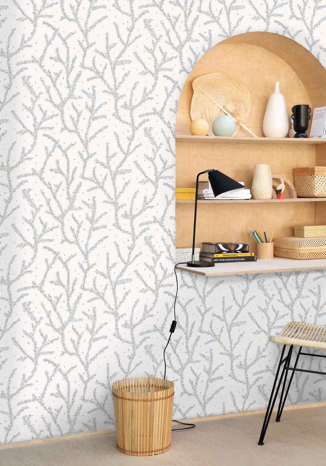 Little Woods Wallpaper - Bleu Jaune - Caselio - 102946030