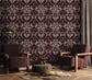Llewelyn Bowen Damask Sauvage Wallpaper - Red - Galerie - LB25170 - Premier Wallcovering