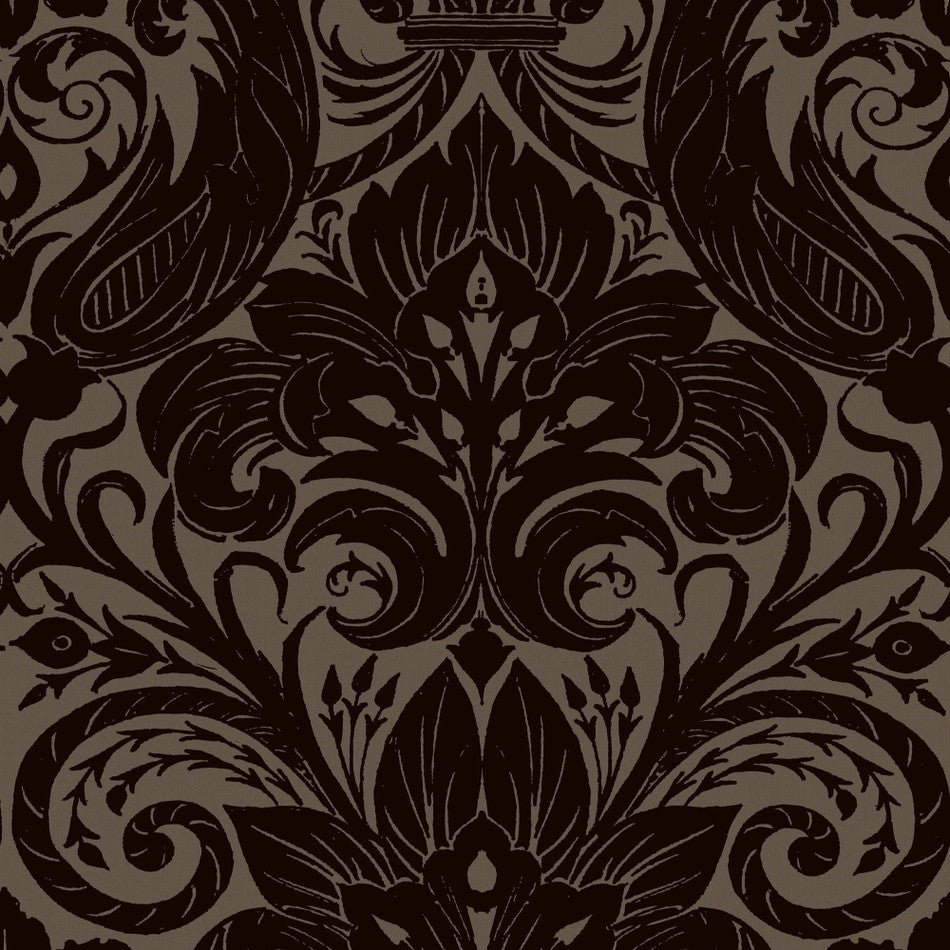 Llewelyn Bowen Damask Sauvage Wallpaper - Brown - Galerie - LB25168 - Premier Wallcovering