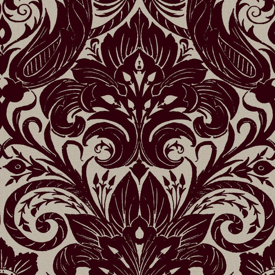 Llewelyn Bowen Damask Sauvage Wallpaper - Red - Galerie - LB25170 - Premier Wallcovering