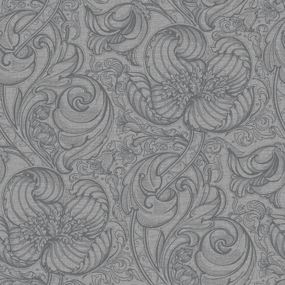 Llewelyn Bowen Down the Dilly Wallpaper - Grey - Galerie - LB25114 - Premier Wallcovering