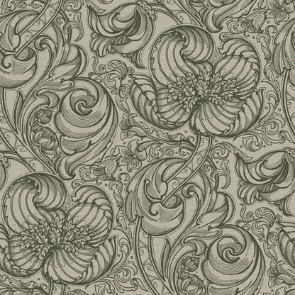 Llewelyn Bowen Down the Dilly Wallpaper - Green - Galerie - LB25111 - Premier Wallcovering