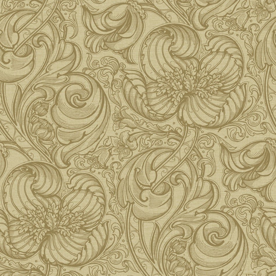 Llewelyn Bowen Down the Dilly Wallpaper - Yellow - Galerie - LB25113 - Premier Wallcovering
