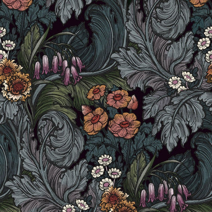 Llewelyn Bowen Hedgerovia Wallpaper - Teal - Galerie - LB25134 - Premier Wallcovering