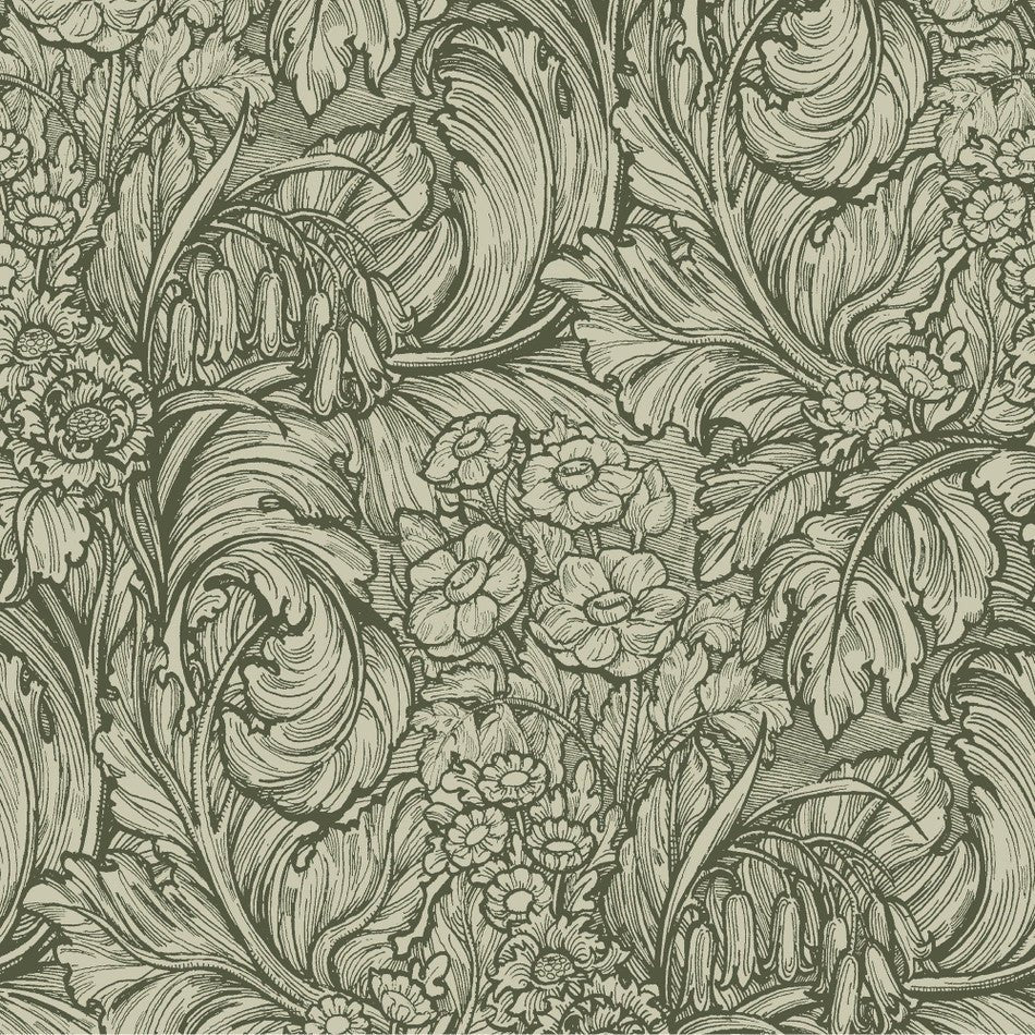 Llewelyn Bowen Hedgerovia Wallpaper - Green - Galerie - LB25136 - Premier Wallcovering