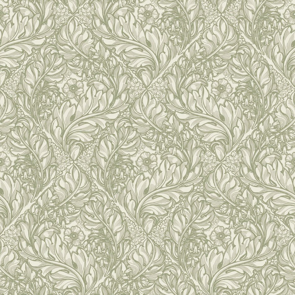 Llewelyn Bowen Rambelicious Wallpaper - Olive Green - Galerie - LB25102 - Premier Wallcovering