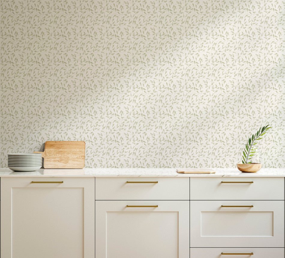 Llewelyn Bowen Tit Willow Wallpaper - Light Green - Galerie - LB25159 - Premier Wallcovering