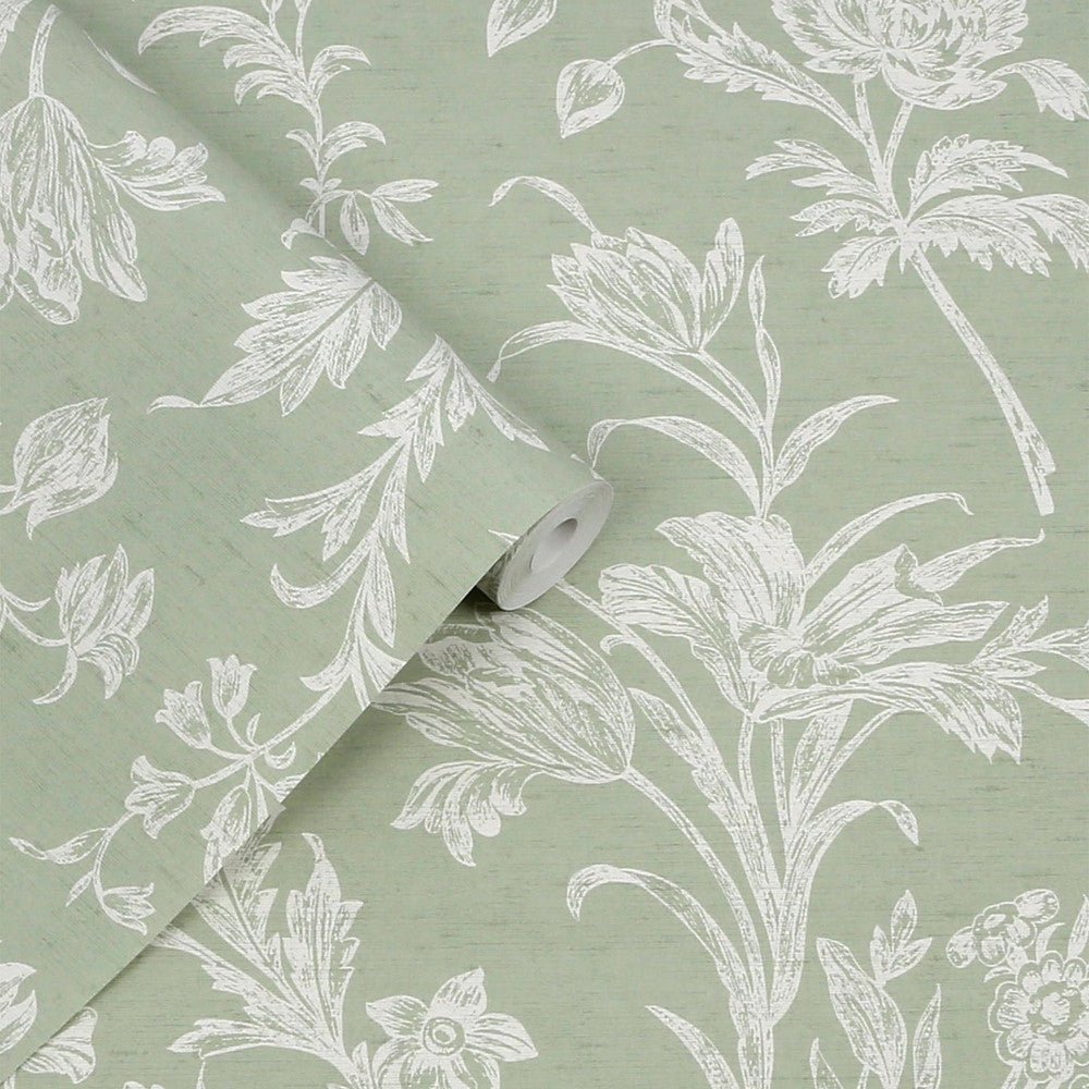 Lloyd Wallpaper - Sage Green - Laura Ashley - 130116 - Premier Wallcovering