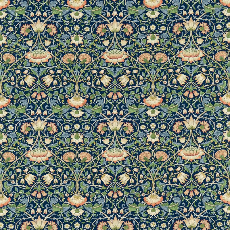 Lodden Fabric - Indigo/Mineral - Morris & Co - 222521 - Premier Wallcovering