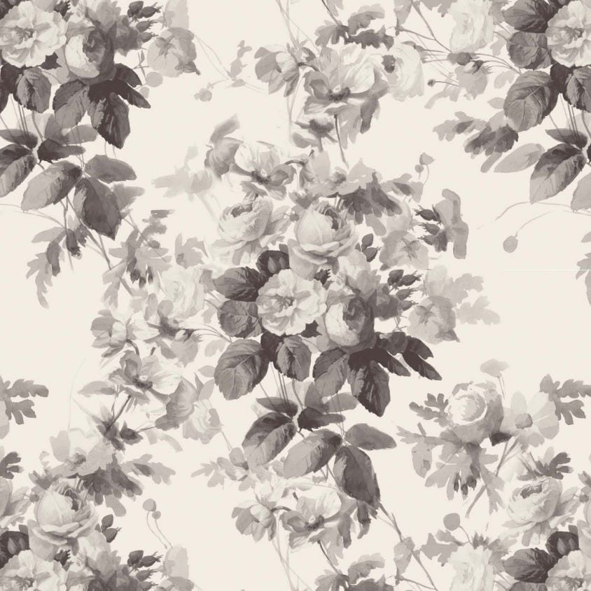 London Rose Wallpaper - Smoke Grey - House of Hackney - 1-WA-LON-TR-GRY-XXX-001
