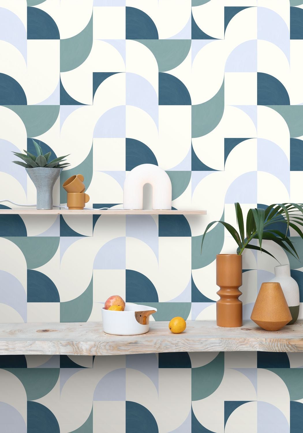 Look Around Wallpaper - Bleu Canard - Caselio - 102896000