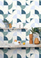 Look Around Wallpaper - Bleu Canard - Caselio - 102896000