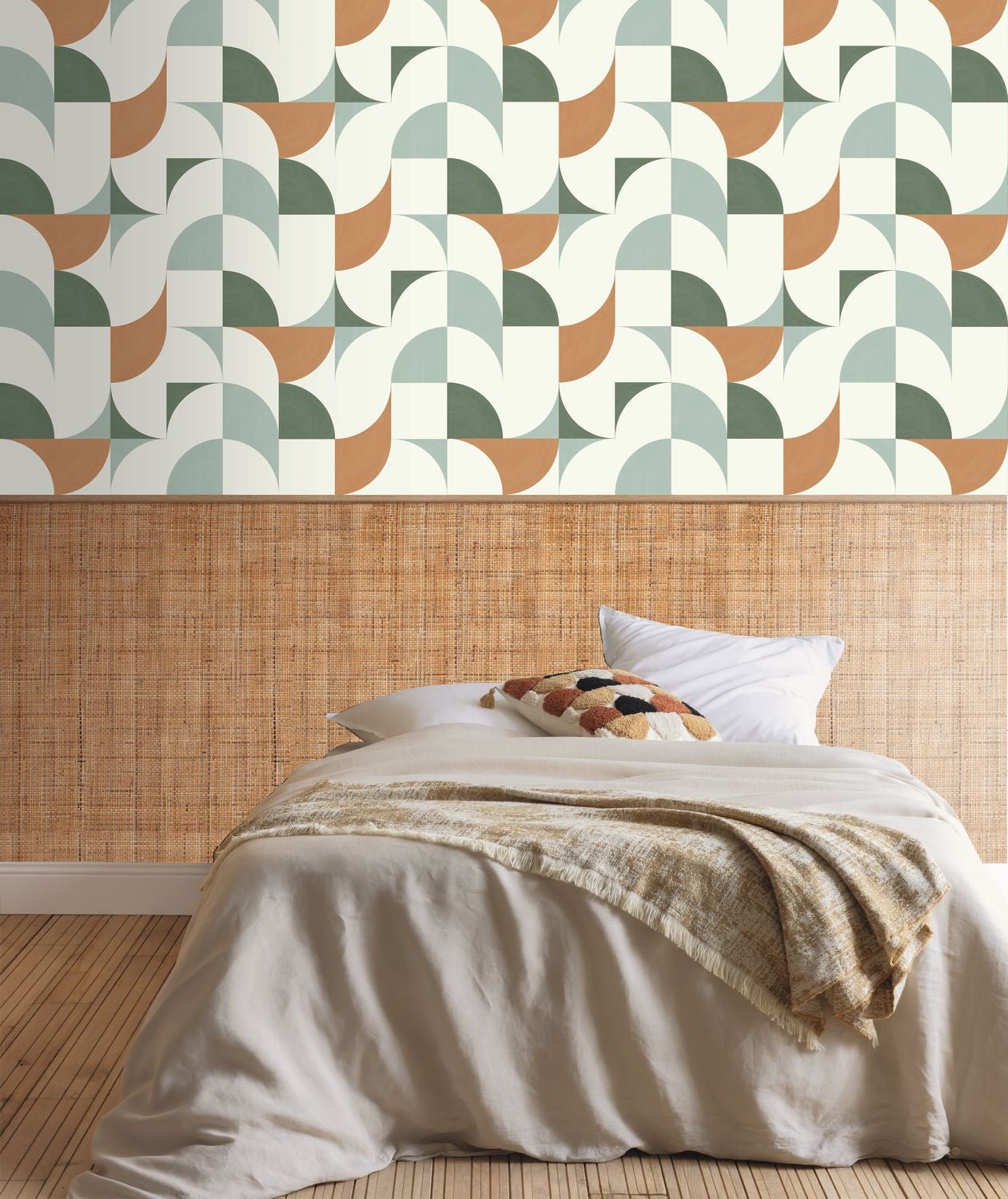 Look Around Wallpaper - Kaki Bleu - Caselio - 102897060