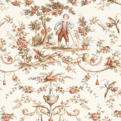 L'Orangerie Les Belles Toiles De Jouy Wallpaper - Multico - Casadeco - 87973476 - Premier Wallcovering