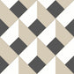 Losange Perception Wallpaper - Beige And Noir - Casadeco - 86511510 - Premier Wallcovering