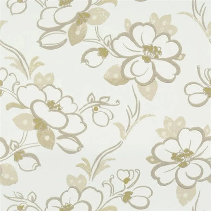 Lotus Flower Wallpaper - Oyster - P571/01 - Designers Guild