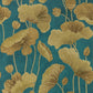 Lotus Leaf Wallpaper - Midnight/Copper - DWAW217127 - Sanderson