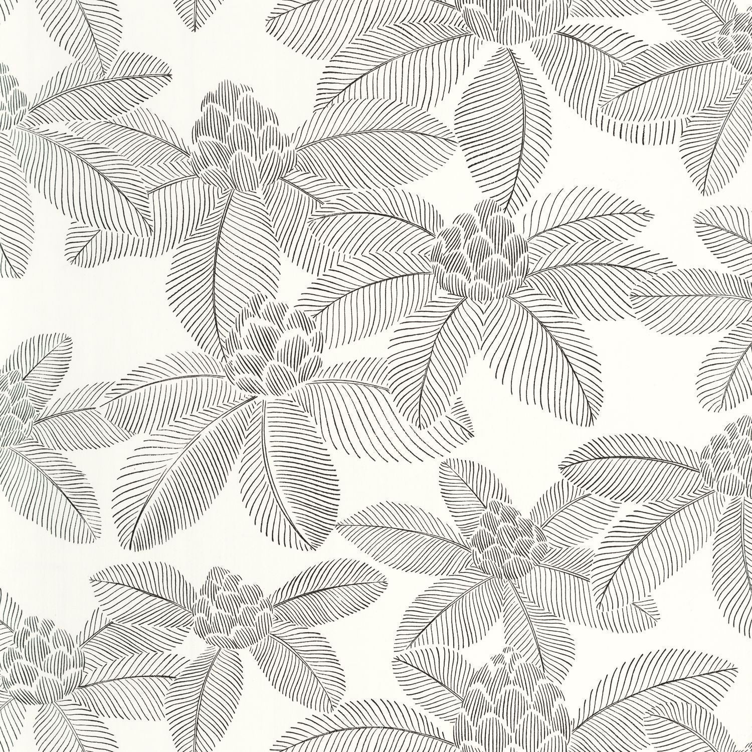 Lotus Wallpaper - Noir blanc - Caselio - 106650956