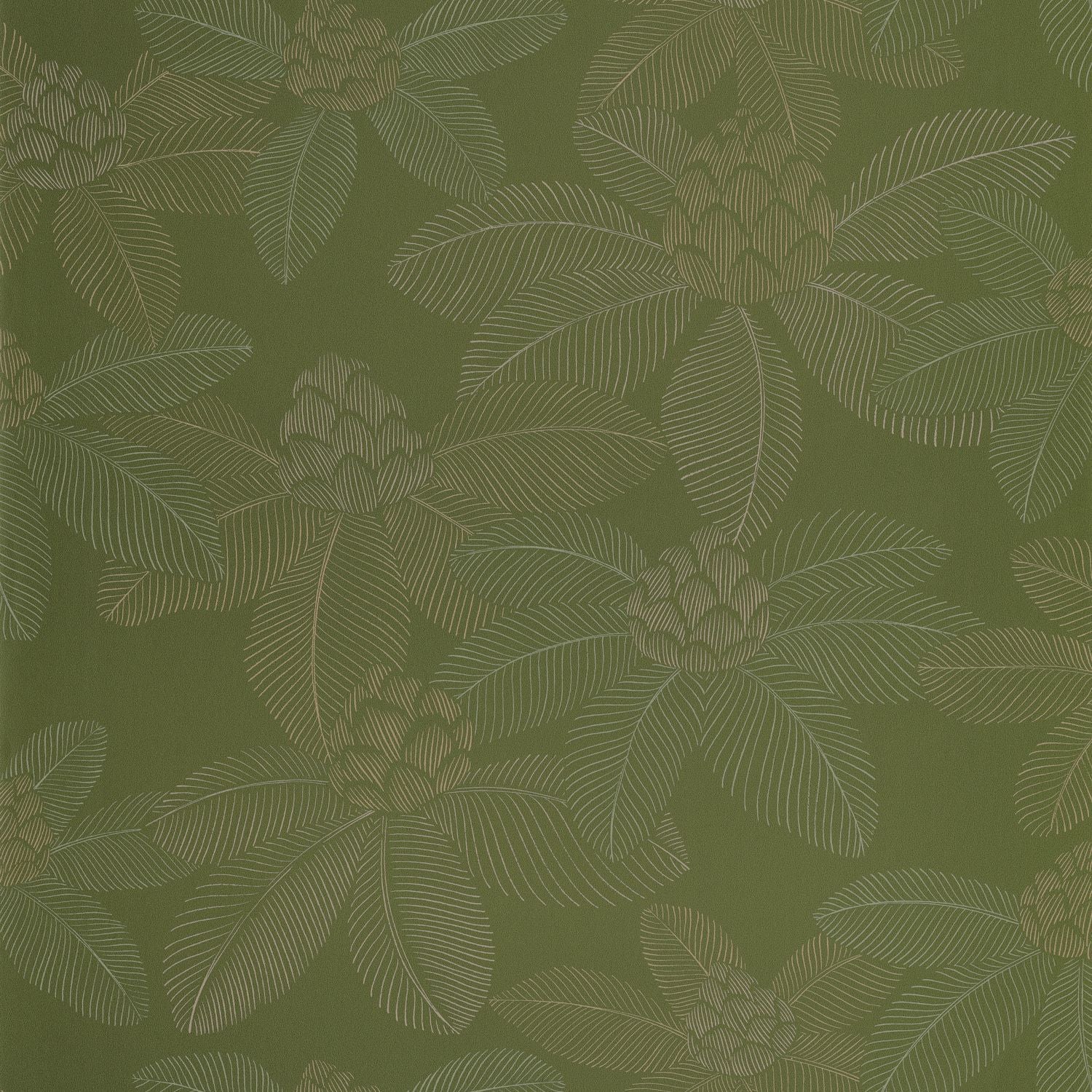 Lotus Wallpaper - Vert mousse - Caselio - 106657172